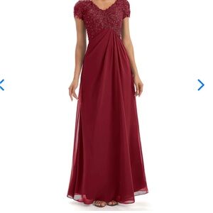 Red Ruffled Maxi Gown